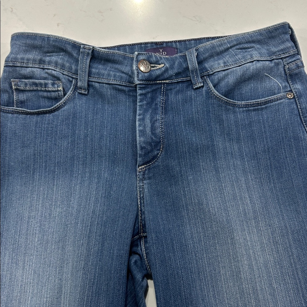 NYDJ Classic Blue Cropped Cuffed Jeans - Picture 5 of 9